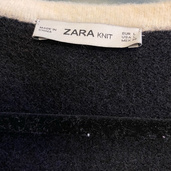 Zara black and white knit cardigan - Picture 2 of 5